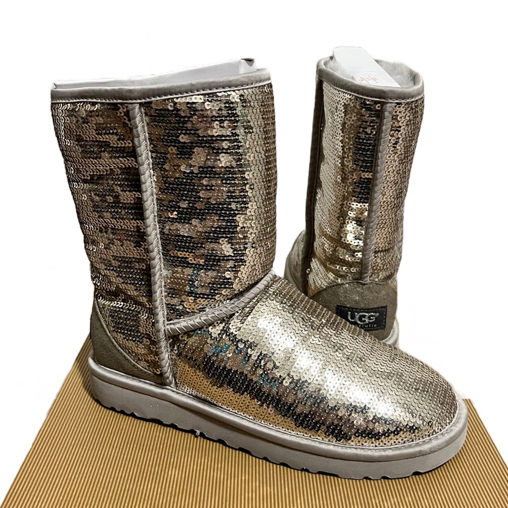 ***SOLD*** UGG Sequin Ankle Boots - Gold and Silver